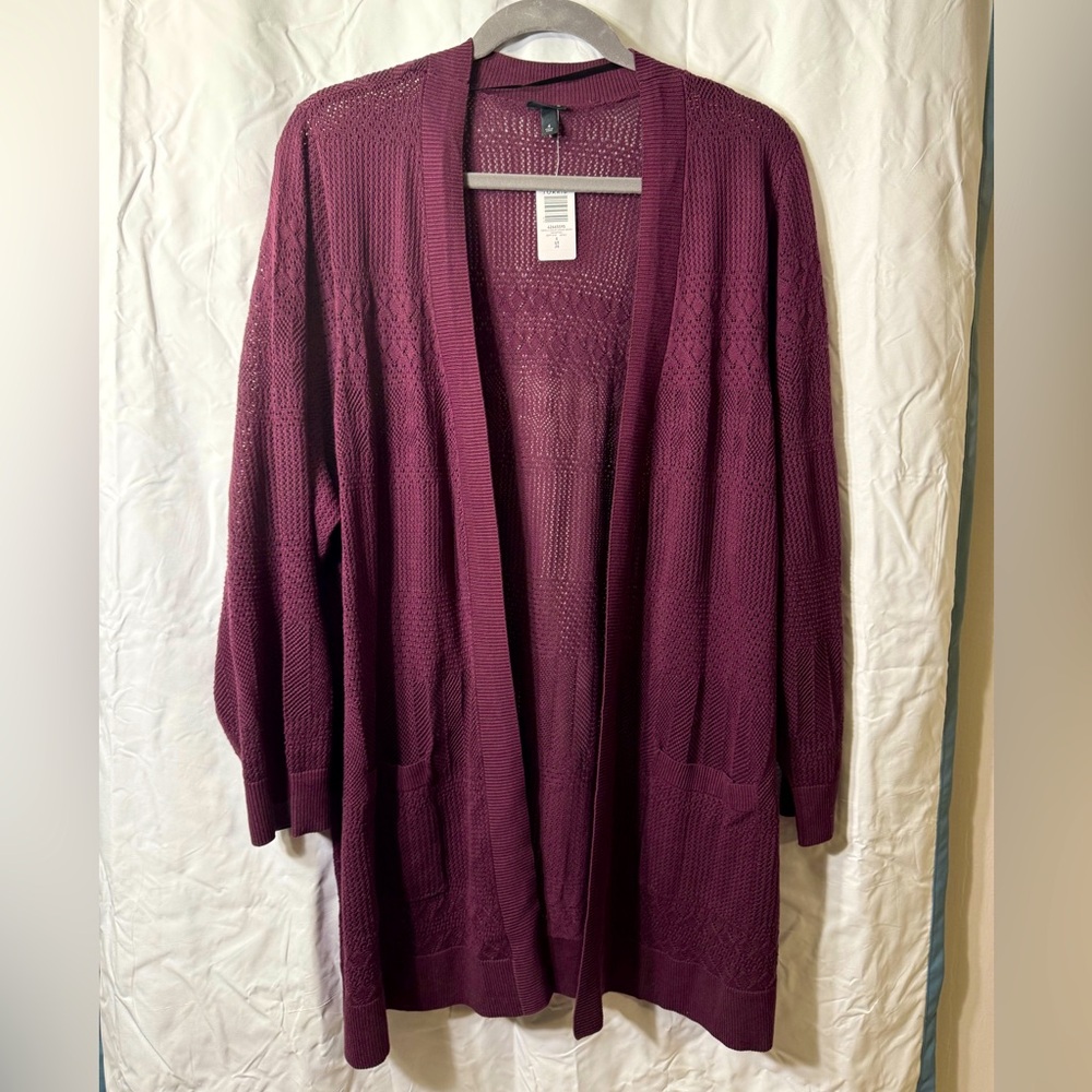 Torrid Pointelle Longline Cardigan size 4x NWT